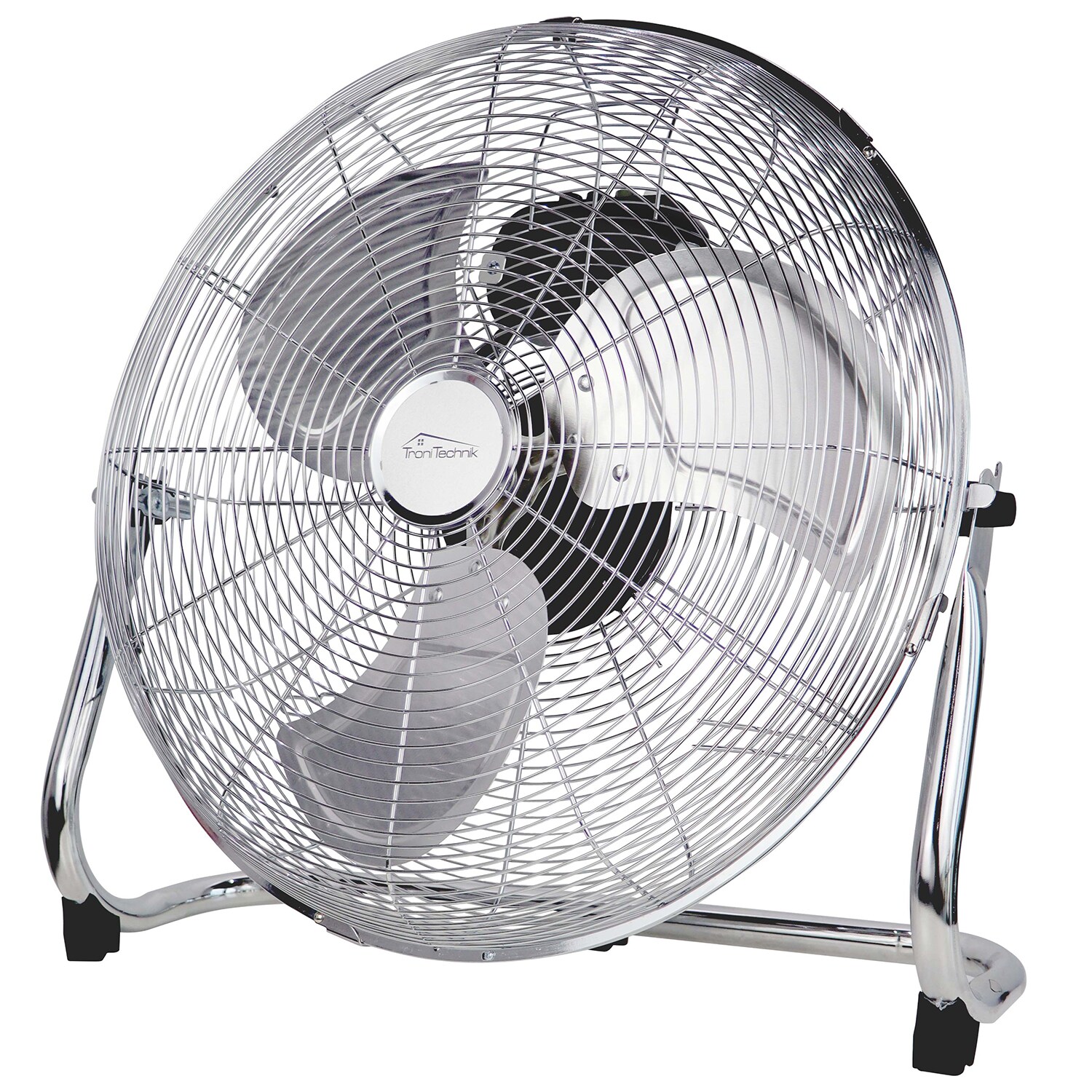 TroniTechnik® Bodenventilator Windmaschine mit drei Geschwindigkeitsstufen 100W, verstellbar ?45cm