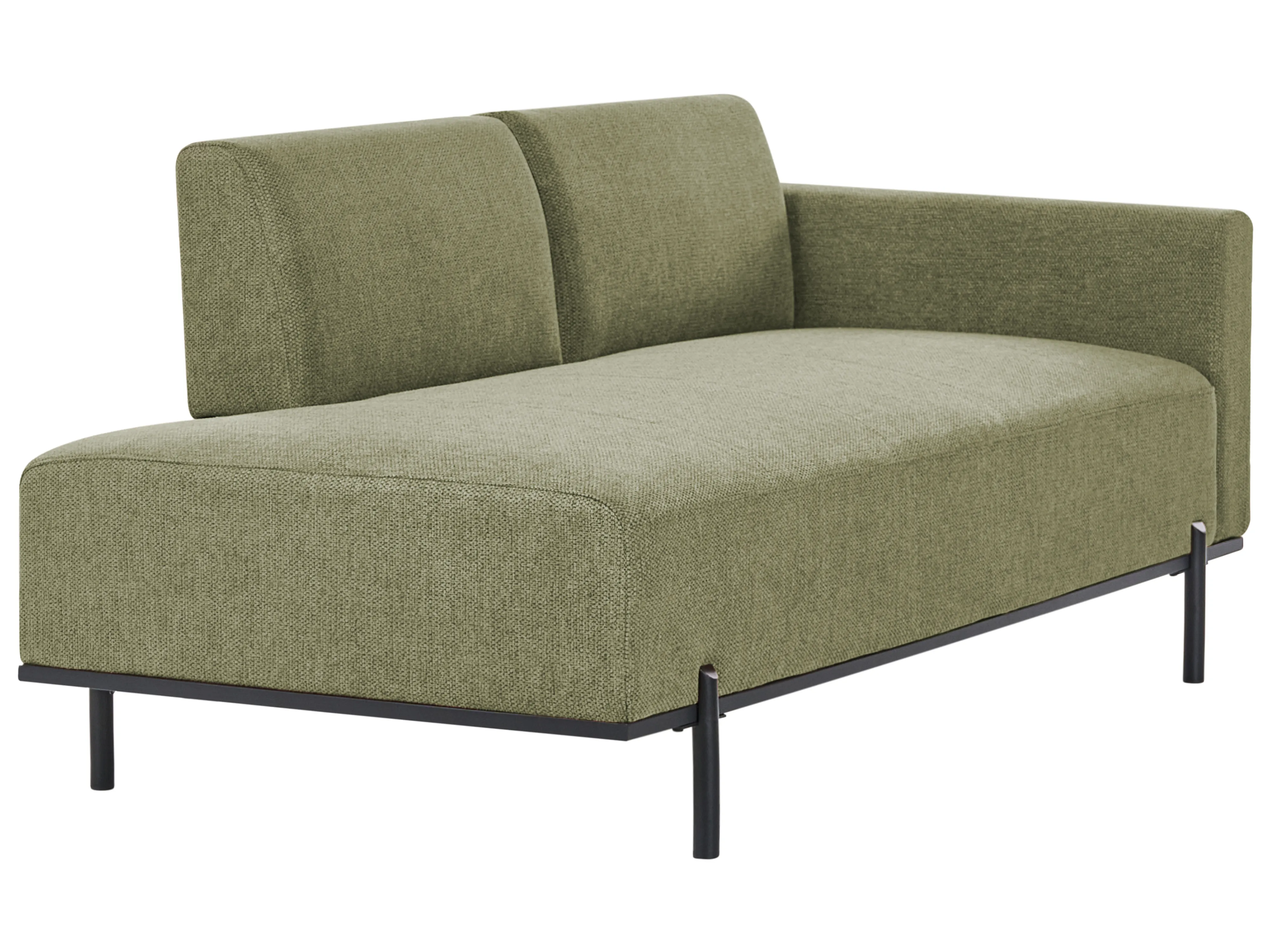 Chaise longue SAVASSE Kunstlinnen Groen