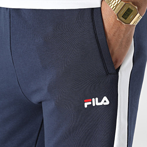 Pantalon Jogging A Bandes Sagone FAM0111 Bleu Marine