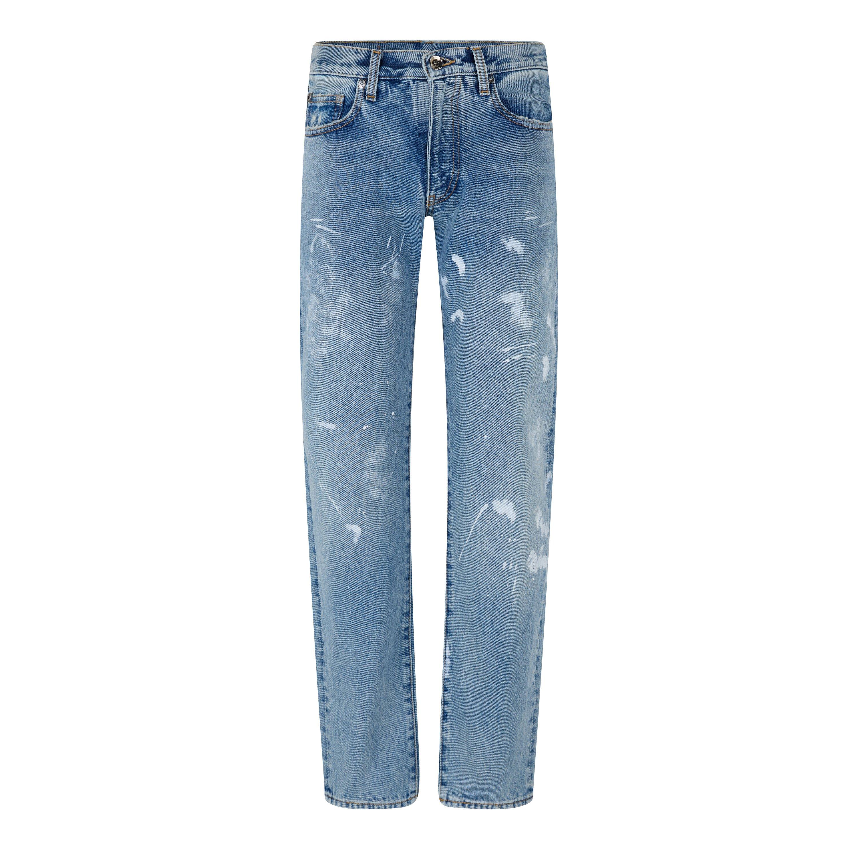 Off White Diagonal Slim Jeans