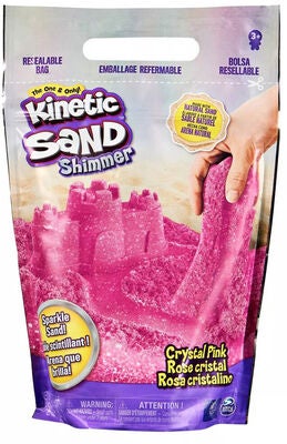 Kinetic Sand Glitrende Sand 900 g, Rosa