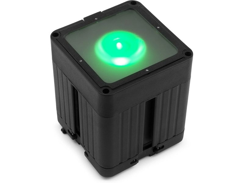 BeamZ Pro Scheinwerfer KUBE20BK Kompakter Scheinwerfer mit wiederaufladbarem Akku