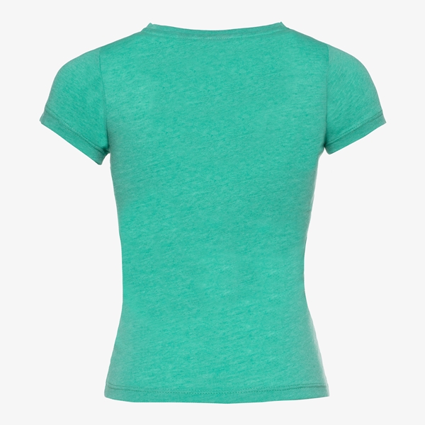 TwoDay meisjes T-shirt groen met tijgerkopje
