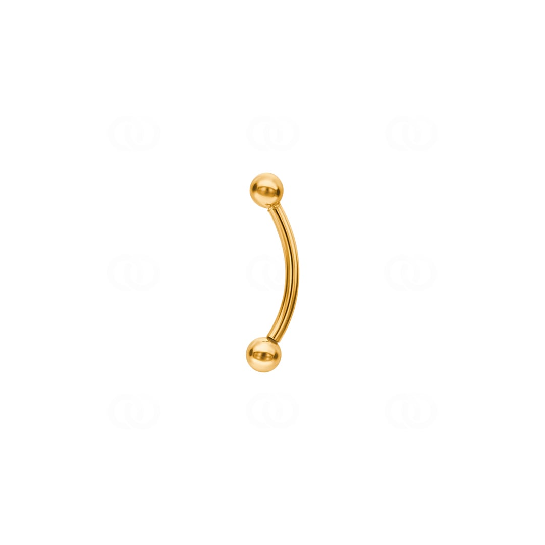 Bauchpiercing 750/18 K Gelbgold Kugel