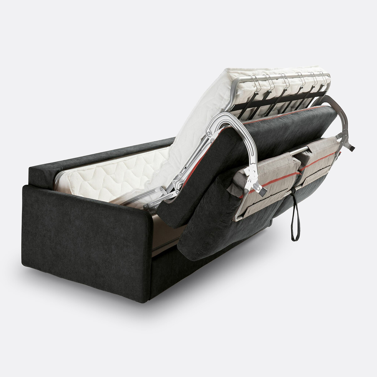 LA REDOUTE INTERIEURS<br>Cama alta, tecido texturizado, Bultex Marta