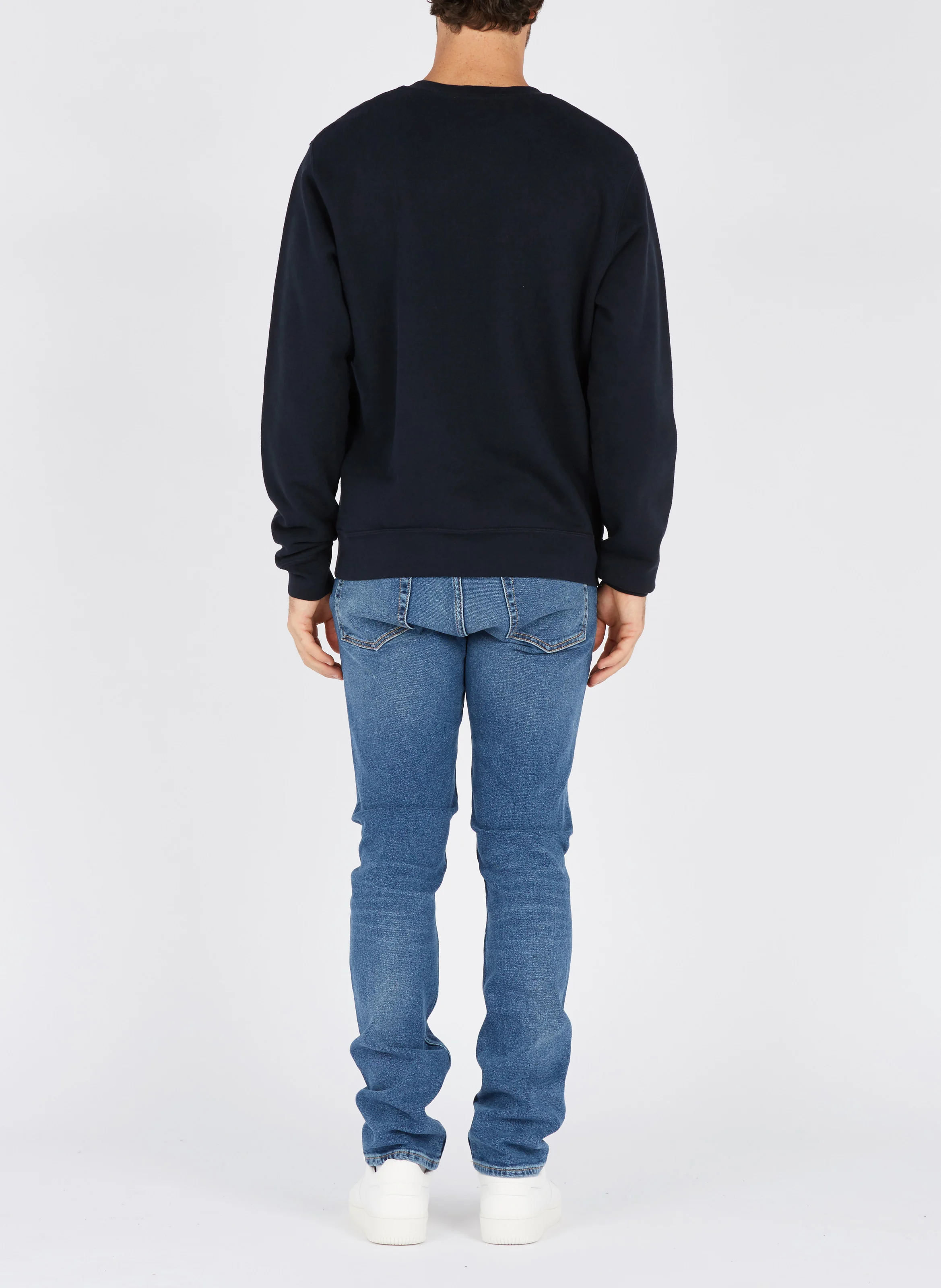 Jean slim taille normale en coton stretch | Bleu
