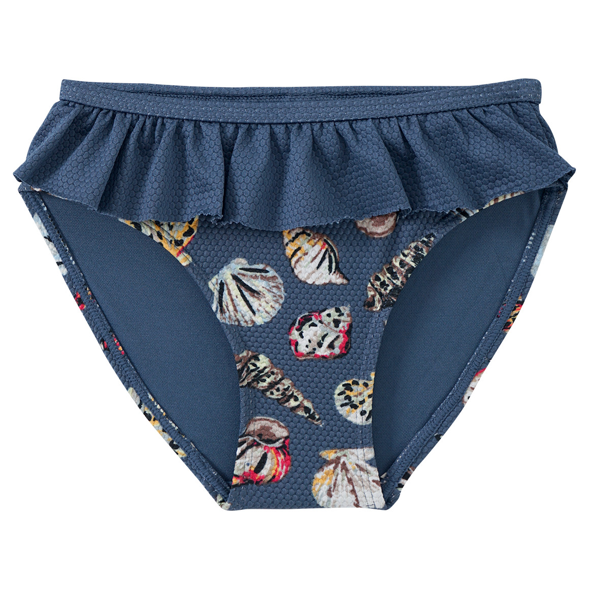 Famy Mädchen Bikini mit Wabenstruktur dunkelblau / bunt