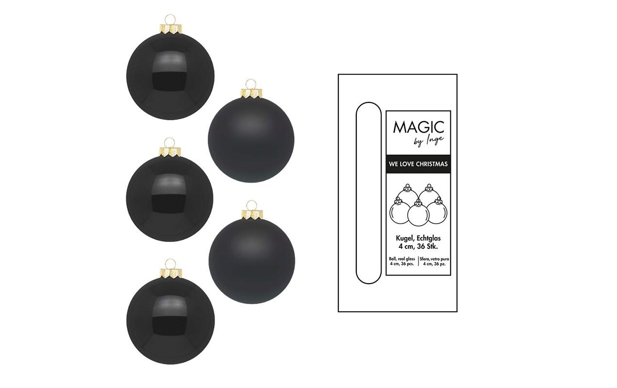 Weihnachtskugel Ebony Black Ø 4 cm 36 StückChristbaumkugeln Schwarz