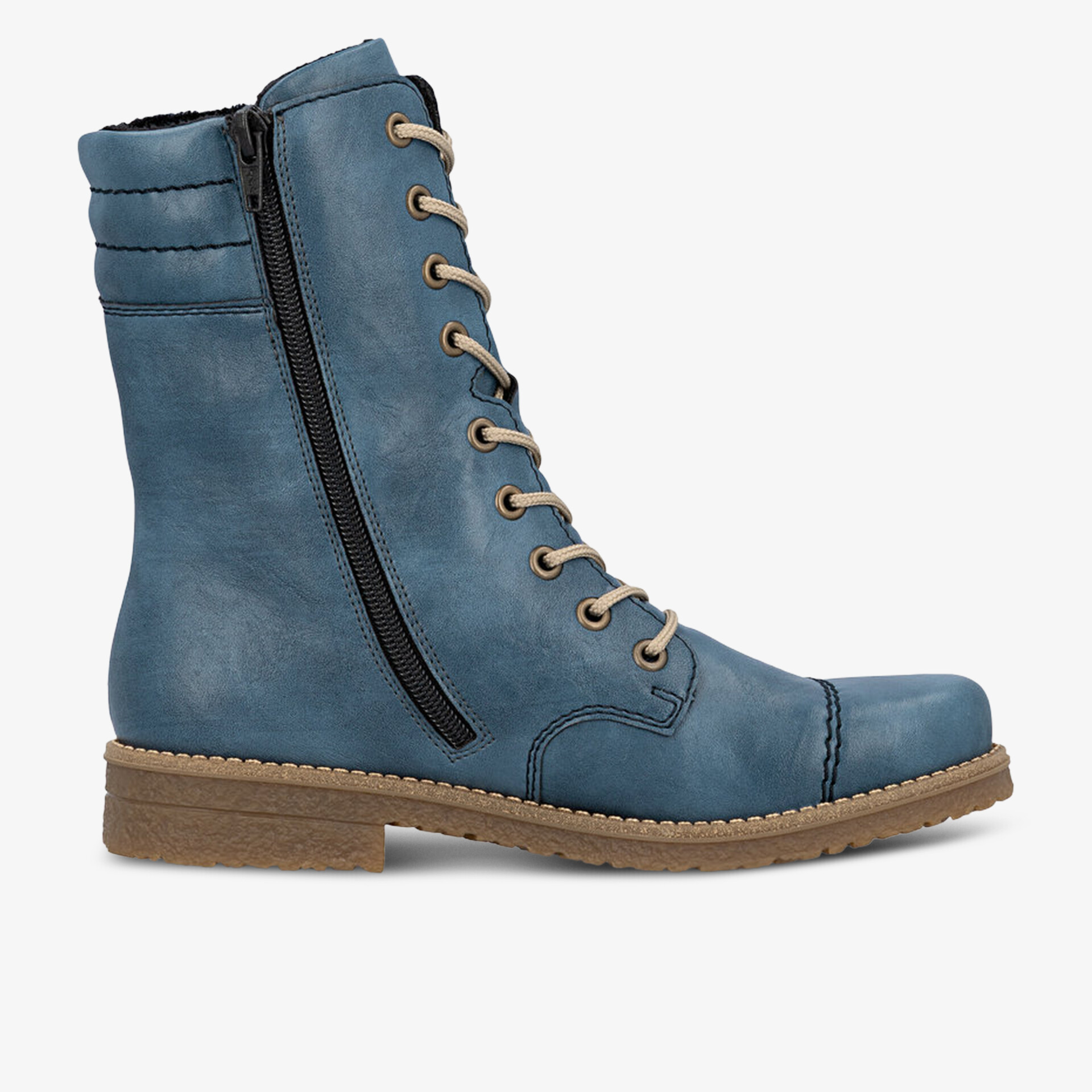 rieker Damen Schnürstiefeletten blau