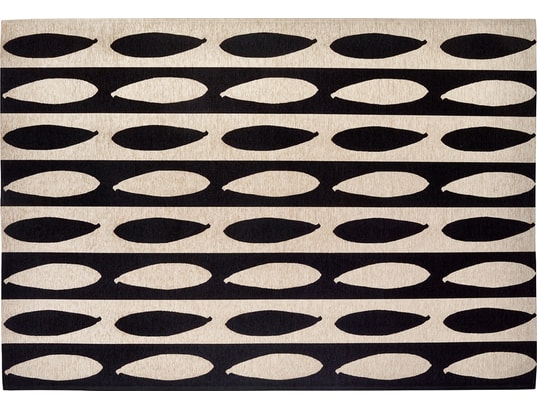 CONCEPT1 - Tapis Déco tapis 200x285cm 9X blanc et noir