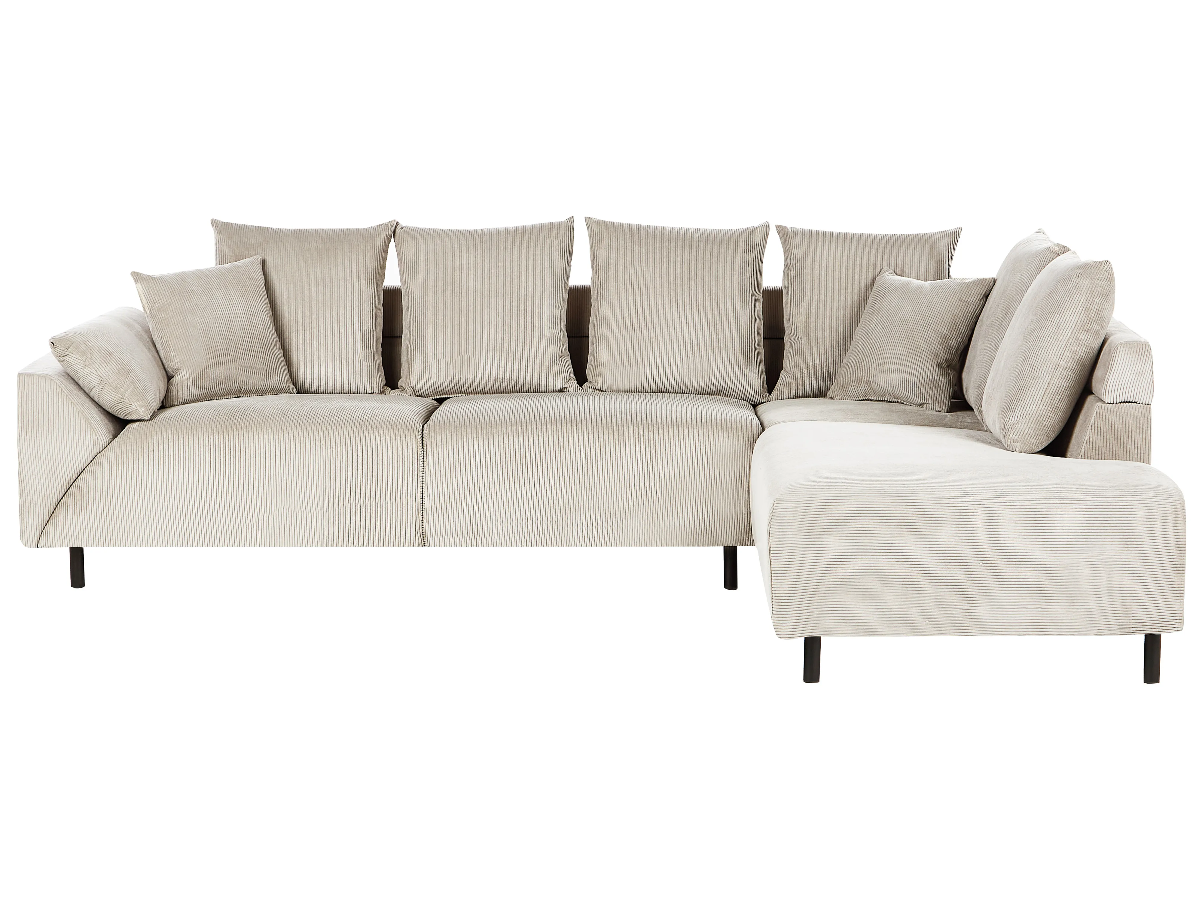 Hoekbank 4-zits LUNNER Corduroy Beige linkszijdig