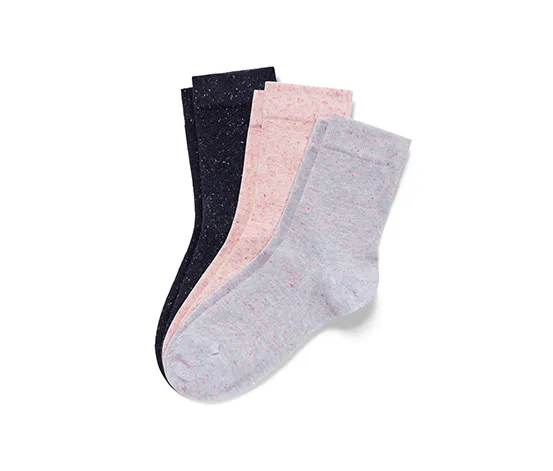 3 Paar Socken mit Effektgarn