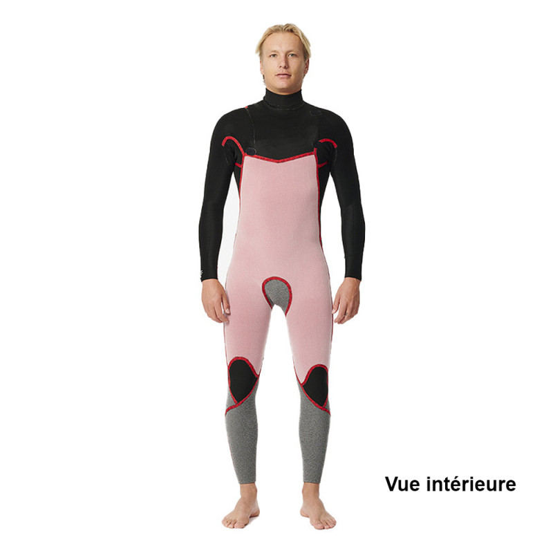 Combinaison rip curl dawn patrol 5-3 frontzip noir
