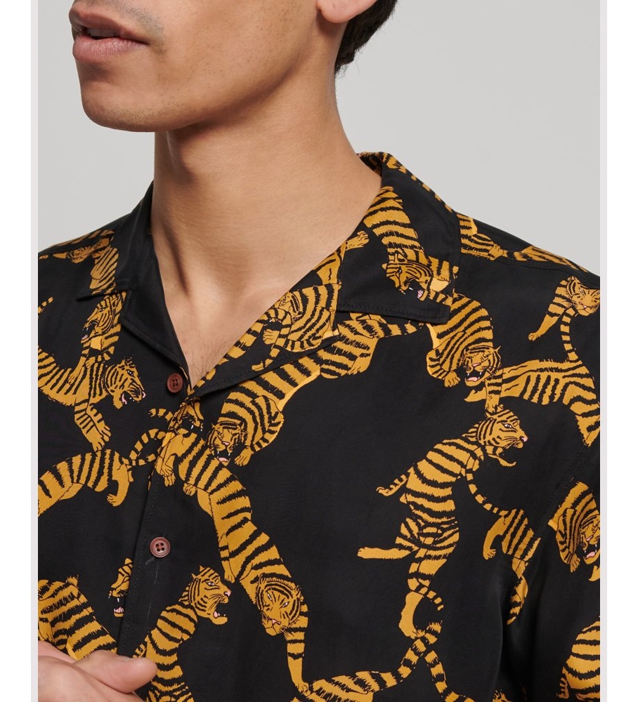 Camisa de manga curta Superdry Revere, preta