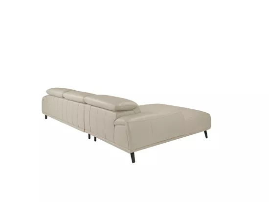 Chaise longue en cuir de vachette taupe 6149 ANGEL CERDA