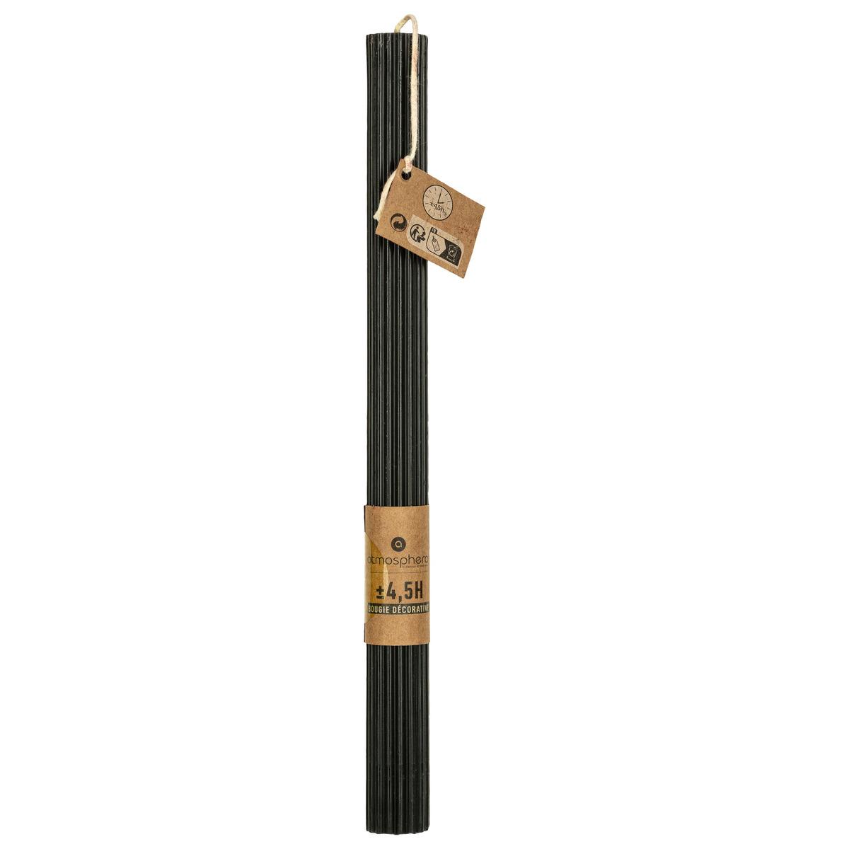 BOUGIE BATON DEMI NOIR H.26CM