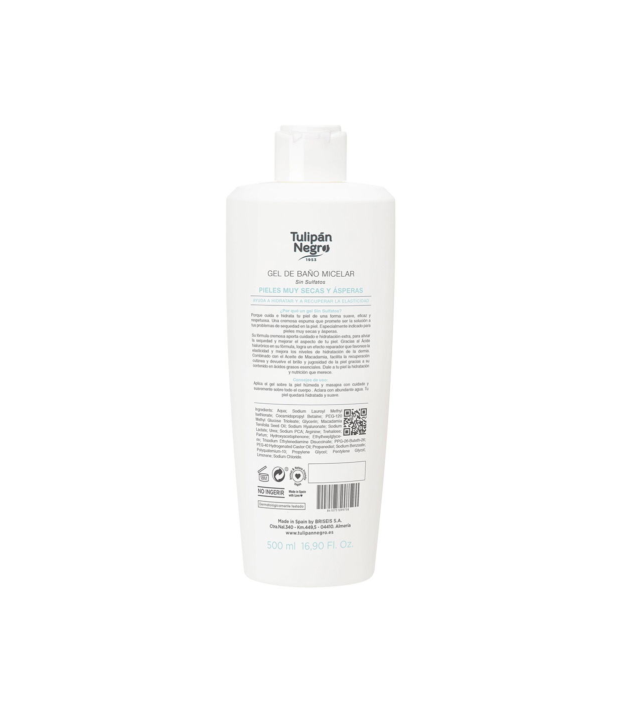 Tulipán Negro - Gel de banho micelar - Pele muito seca e áspera