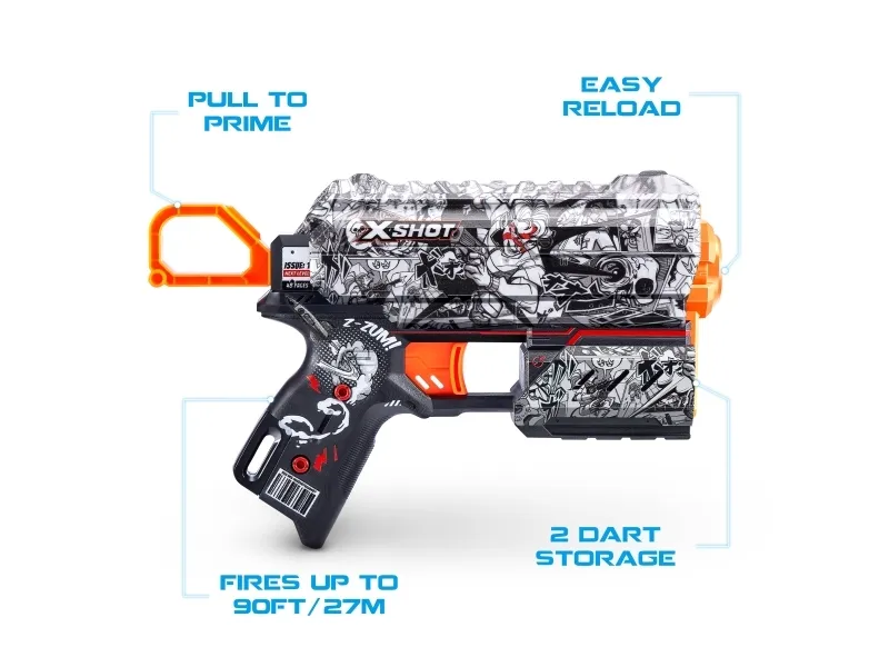 XSHOT legetøjsgevær Skins Flux, assorteret, 36516 (ZUR-36516)