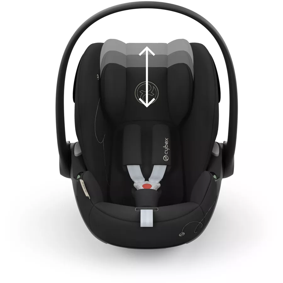 cybex GOLD Kindersitz Set Reboarder Sirona G inklusive Babyschale Cloud G inklusive Basisstation Base G Moon Black