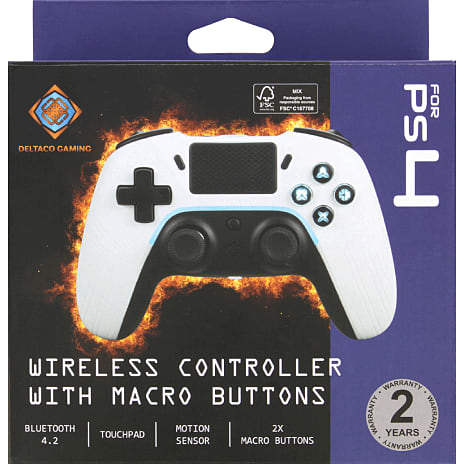 PS4 Controller Deltaco - Hvid