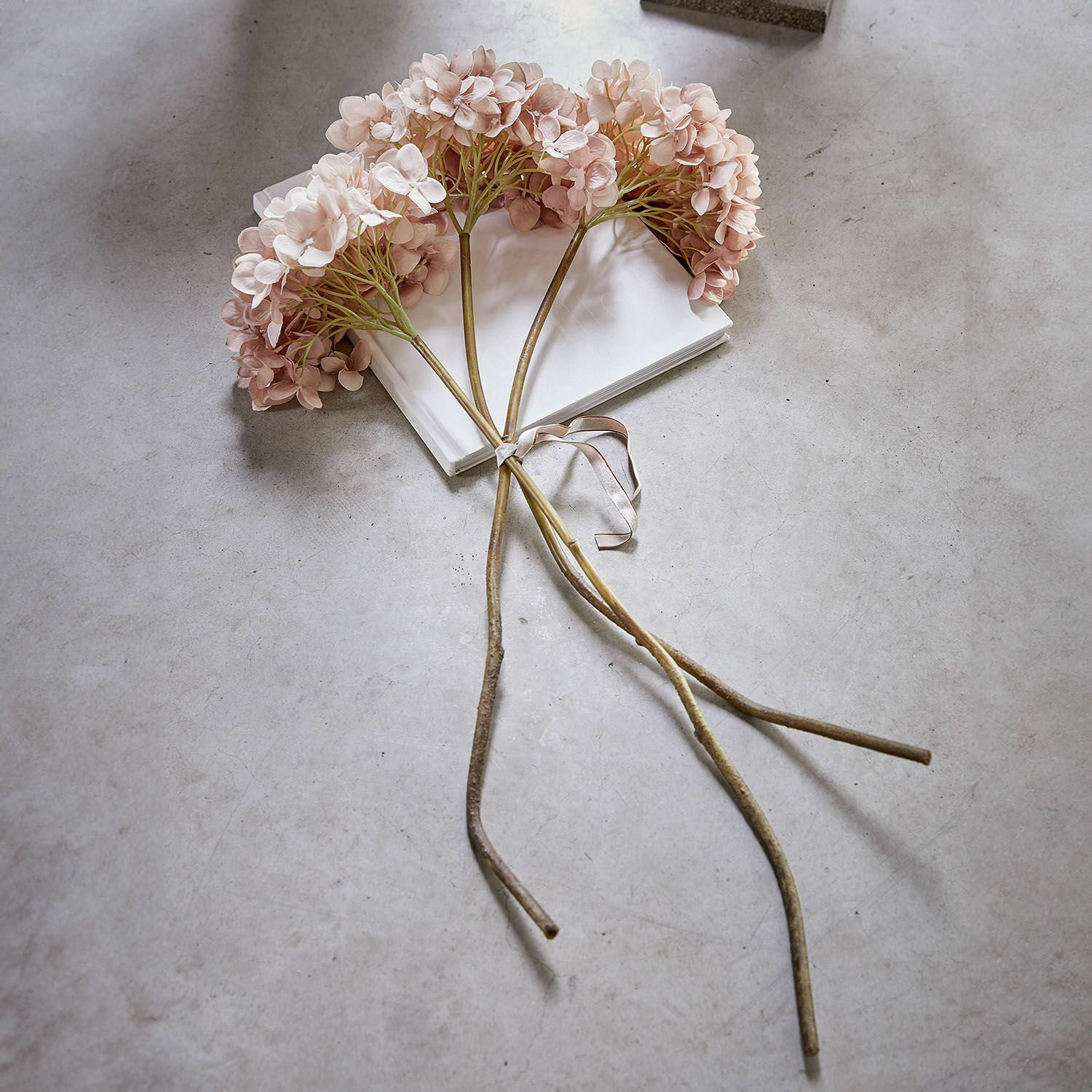 Deko-Blume 3er Set Amarente rosa/grün