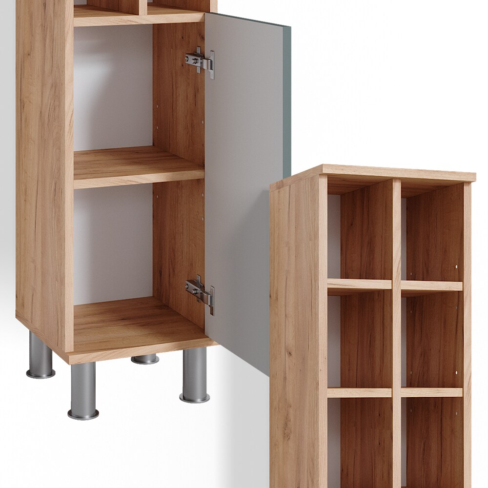 Vicco Midischrank Hochschrank Badschrank Fynn Eiche Grün große Tür Badmöbel