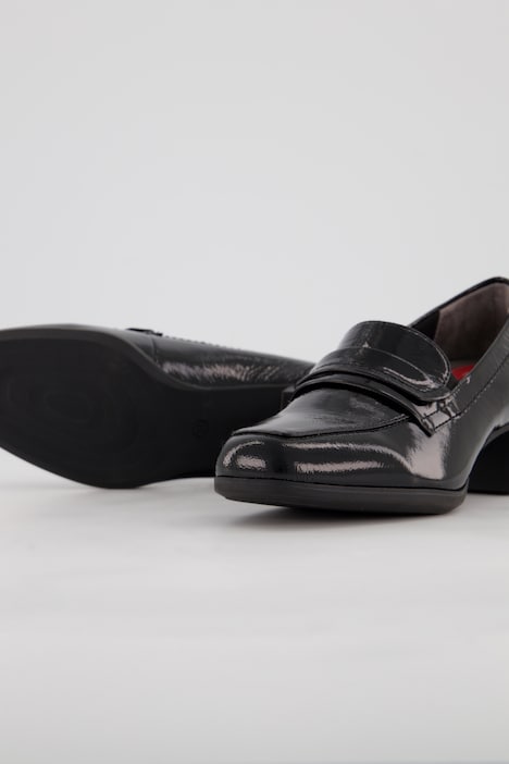 Leder-Pumps, Jana Shoes, Zierspange, Weite H