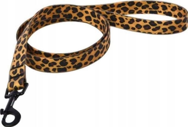 Barry King Vanntett hundebånd, PVC, leopardmønster, 1,5x120cm