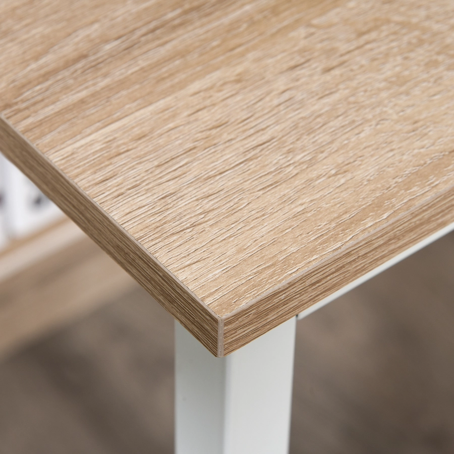 HOMCOM Schreibtisch mit großer Arbeitsfläche natur