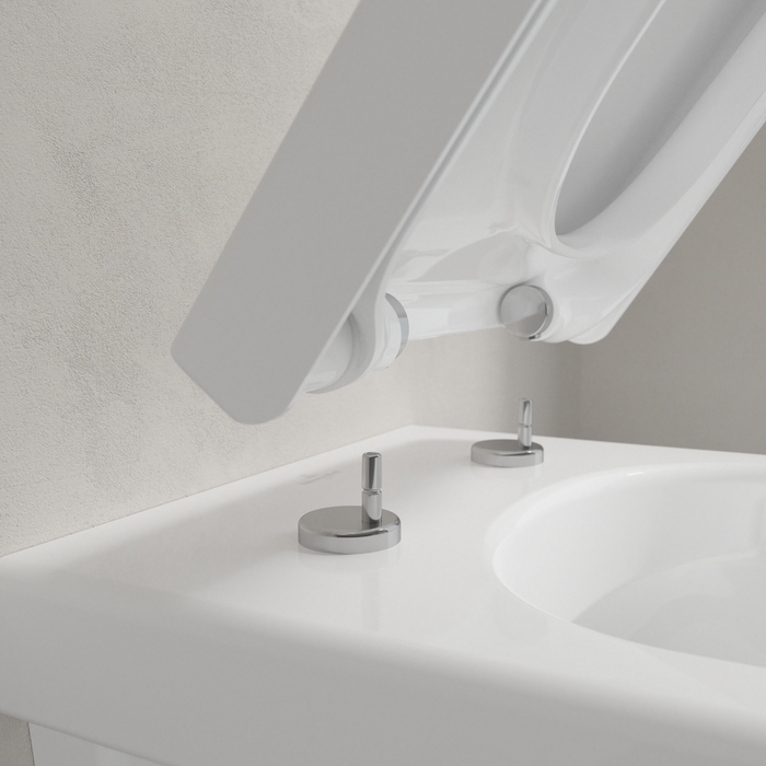 Villeroy & Boch Architectura compact randloos toilet CeramicPlus met AntiBac ovaal wit glans