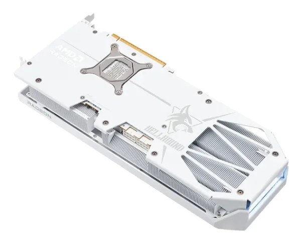 PowerColor Hellhound Radeon RX 9070 XT - Grafikkort - Radeon RX 9070 XT - 16 GB GDDR6 - PCIe 5.0 x16 - HDMI, 3 x DisplayPort - spektralhvid