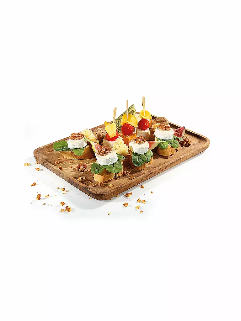 ZASSENHAUS Holzbrett - Snackplatte, Akazie 35,5×23,5 cm braun