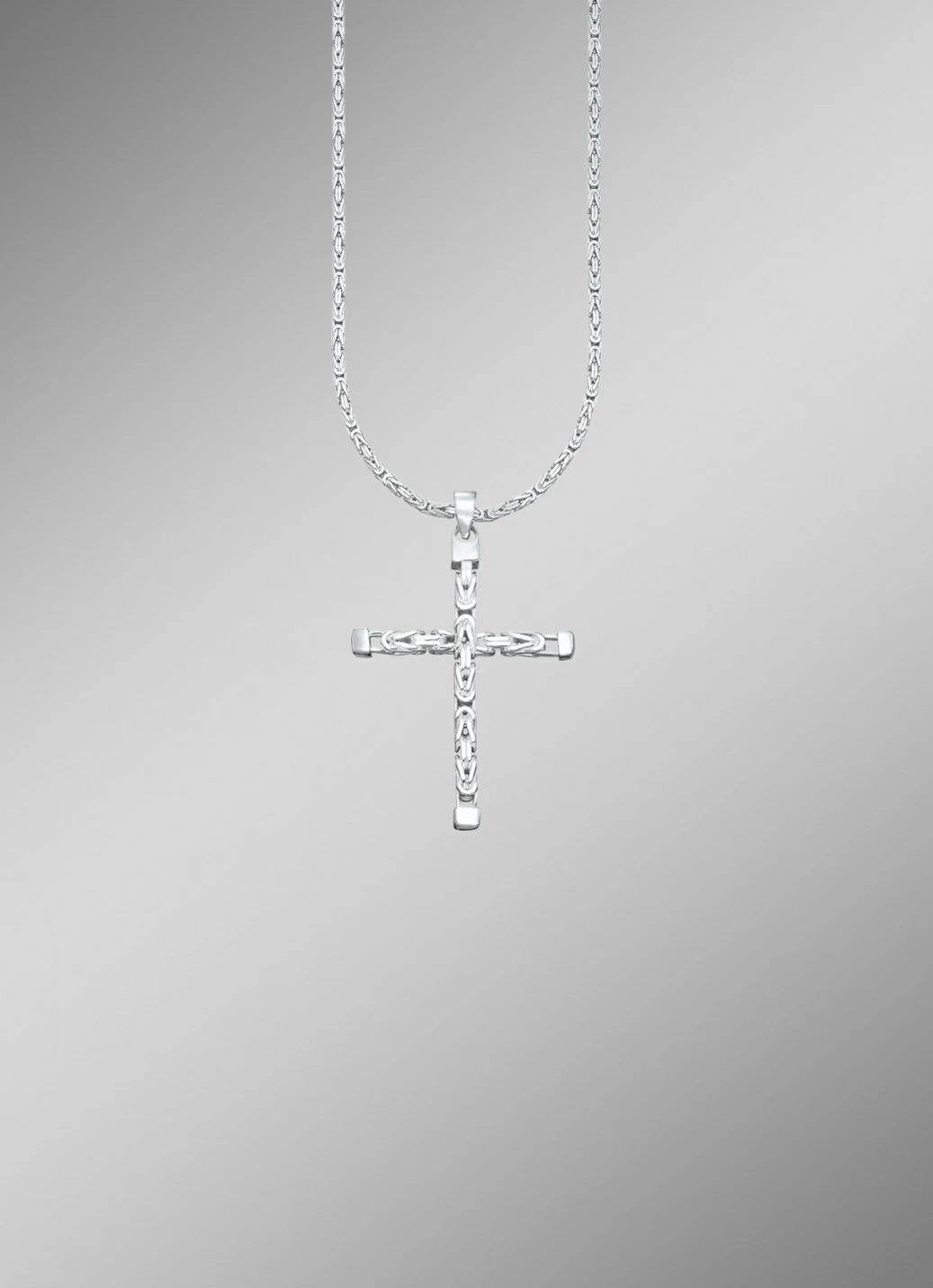 Markanter Kreuz-Anhänger mit Königskette