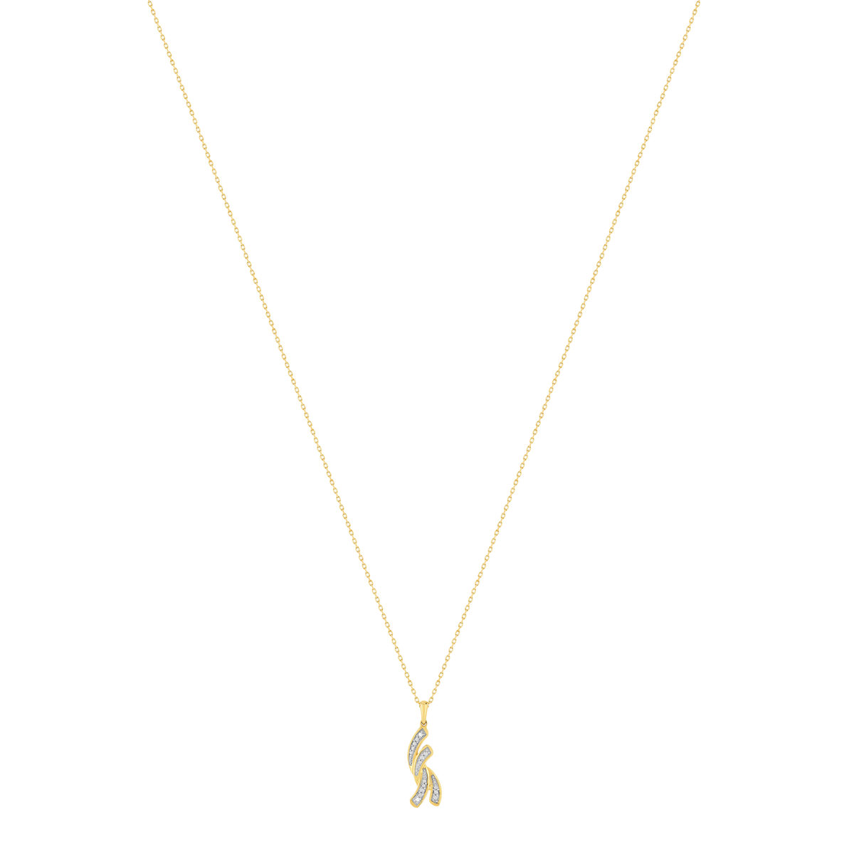 Collier or 375 2 tons diamants 42 cm