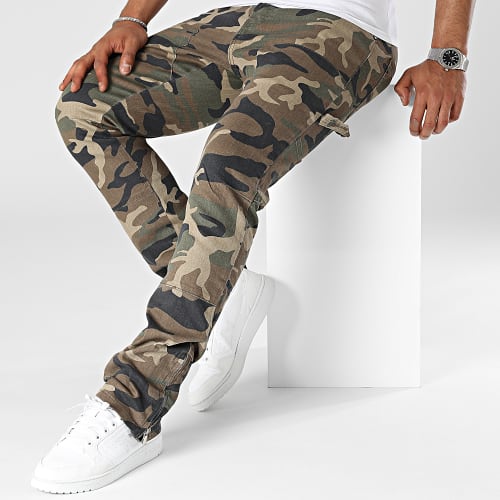 Jean Marron Beige Camouflage
