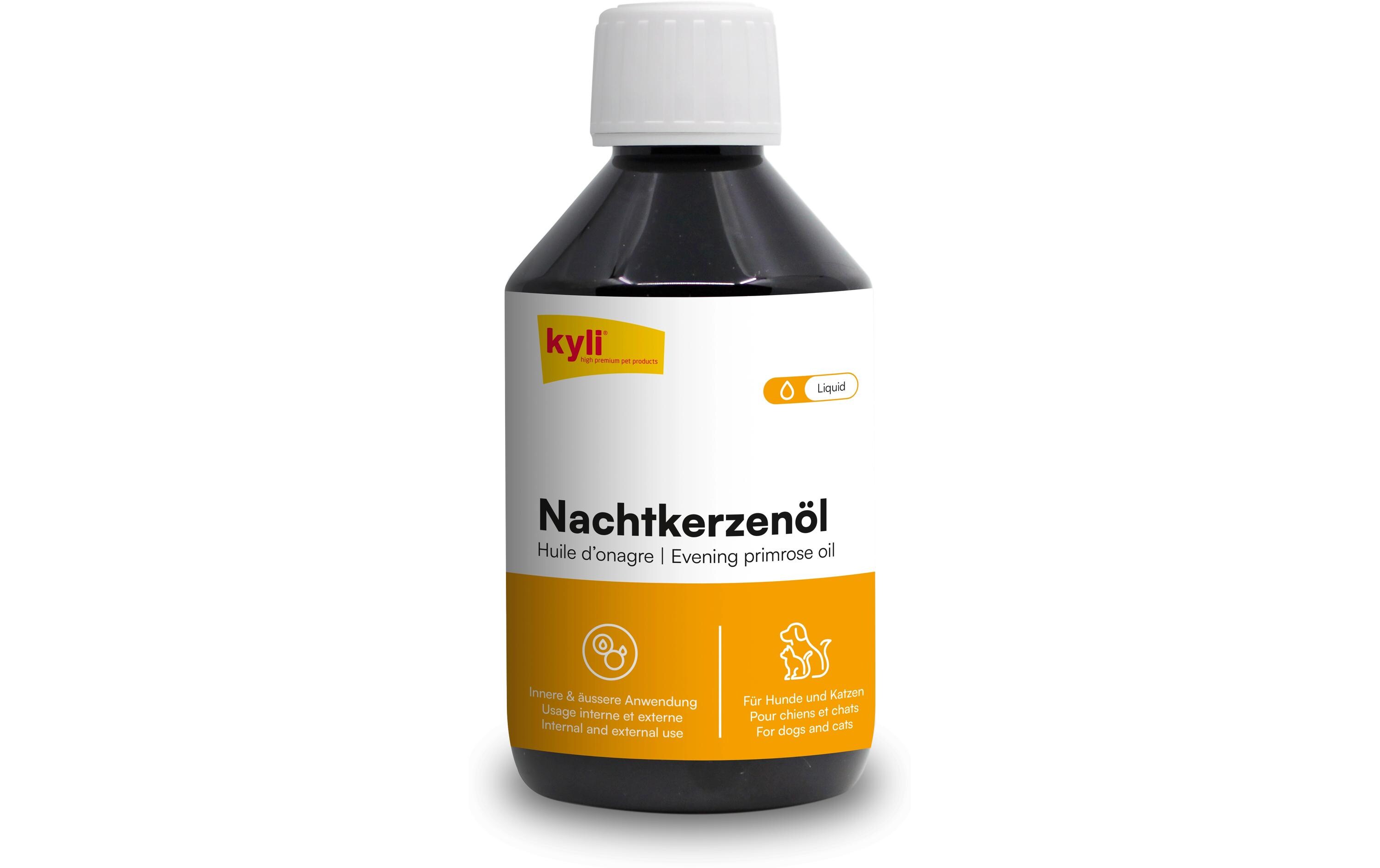 Hunde-Nahrungsergänzung Nachtkerzenöl, 250 mlNachtkerzenöl als Ergänzungsfuttermittel für Hunde und Katzen
