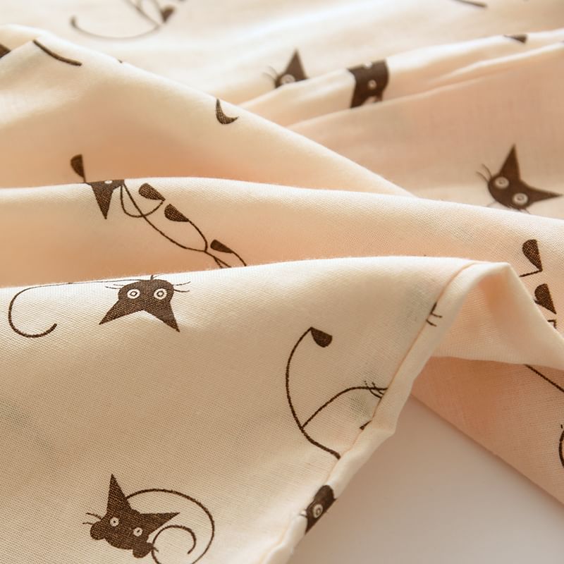 MelMount - Koppel bijpassende pyjamabroek met kattenprint (verschillende ontwerpen)