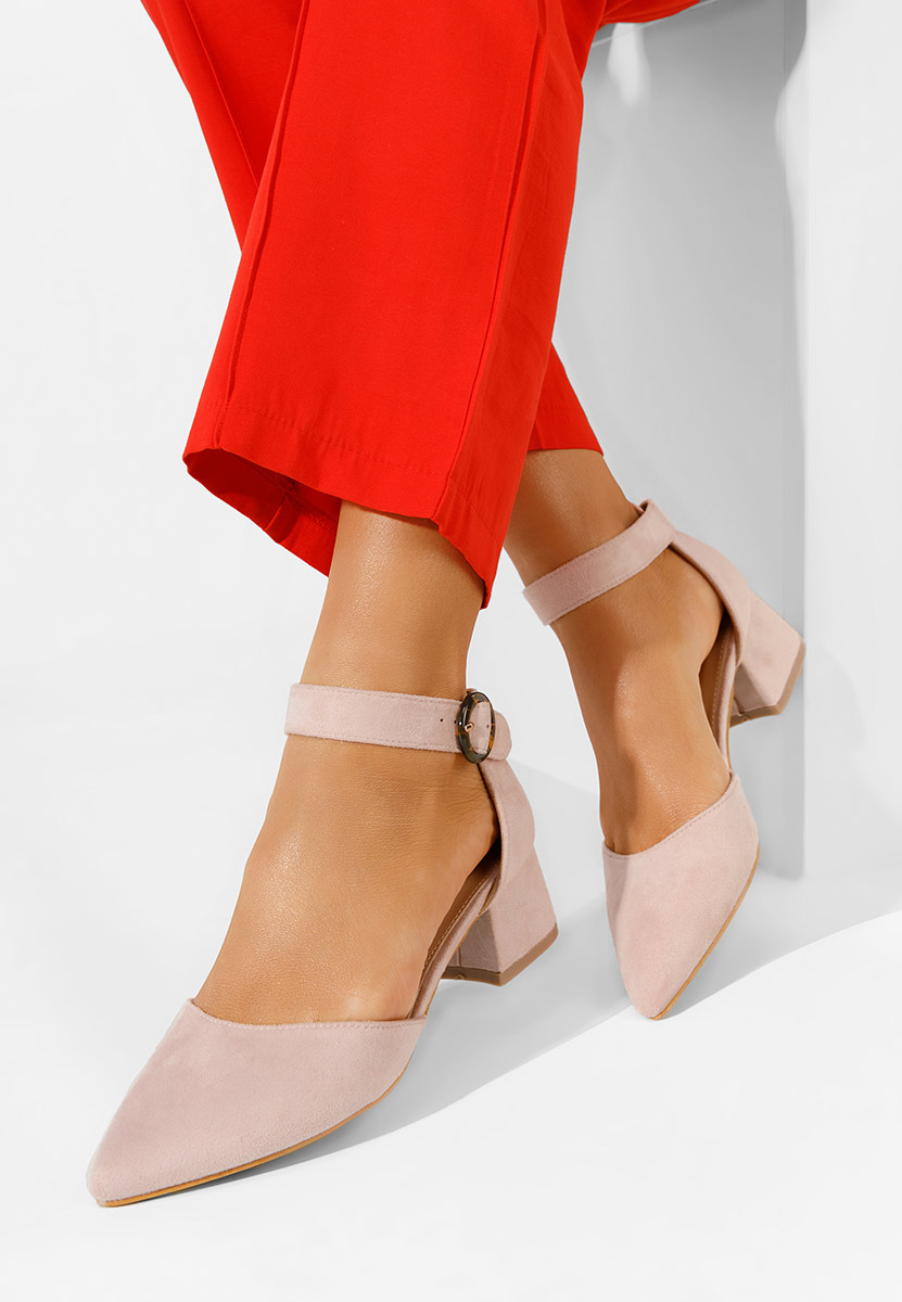 Chaussures à talon épais roses Kadie