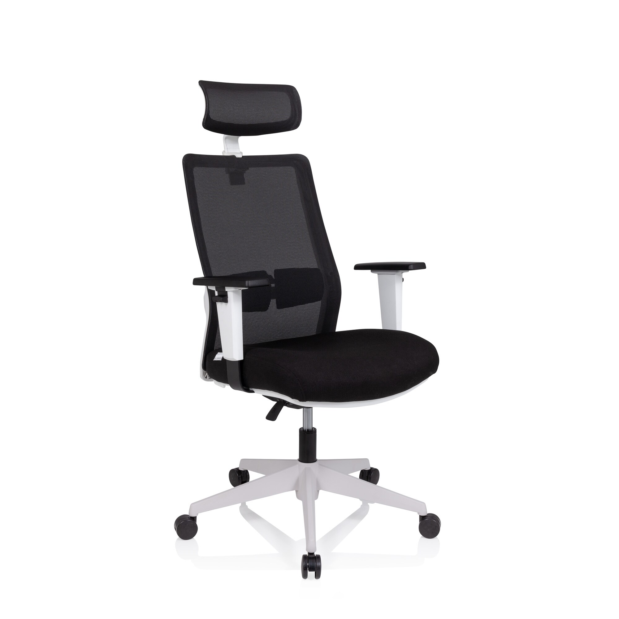 Profi Bürostuhl BRANCO Stoff/Netzstoff mit Armlehnen (höhenverstellbar) hjh OFFICE