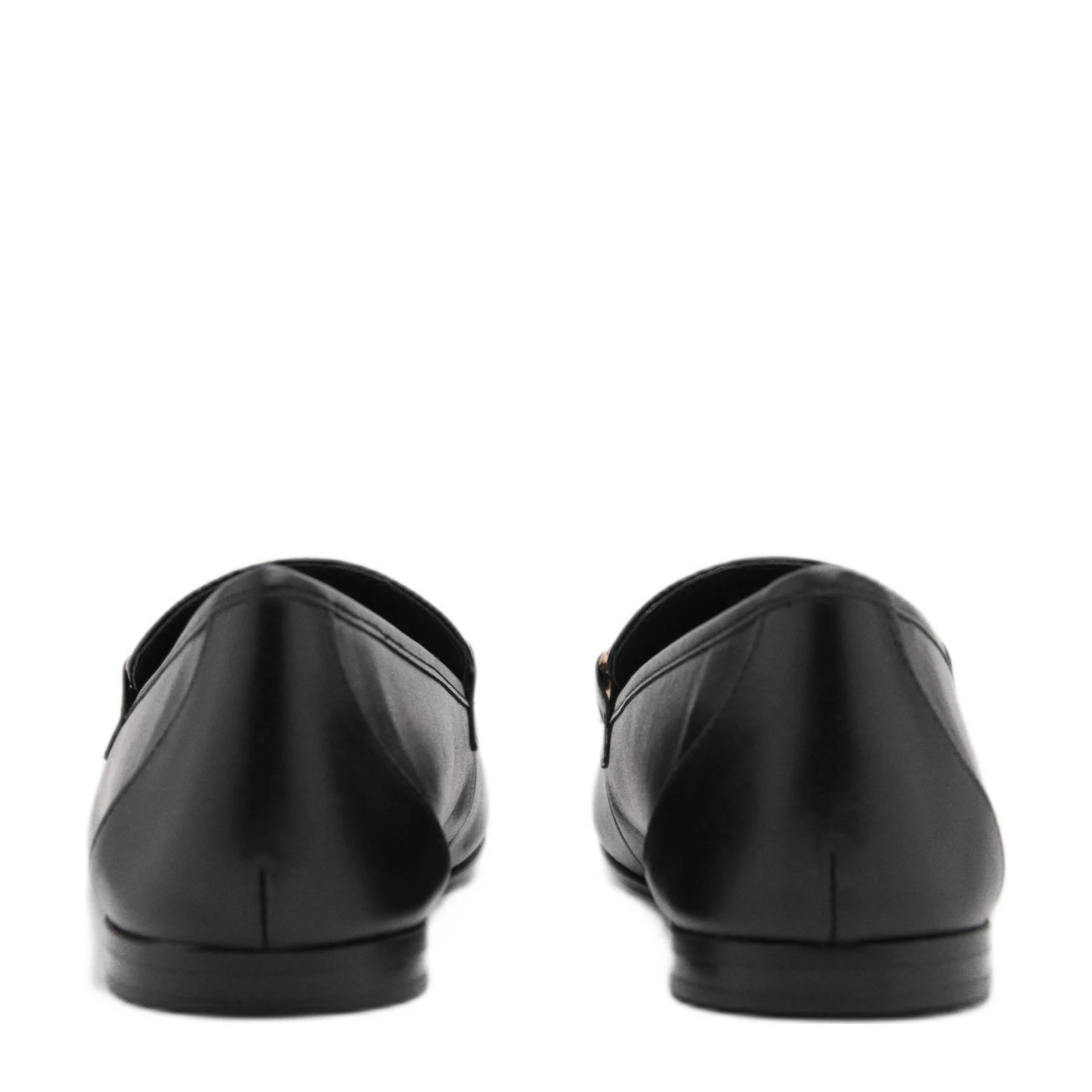 Mango leren loafers zwart