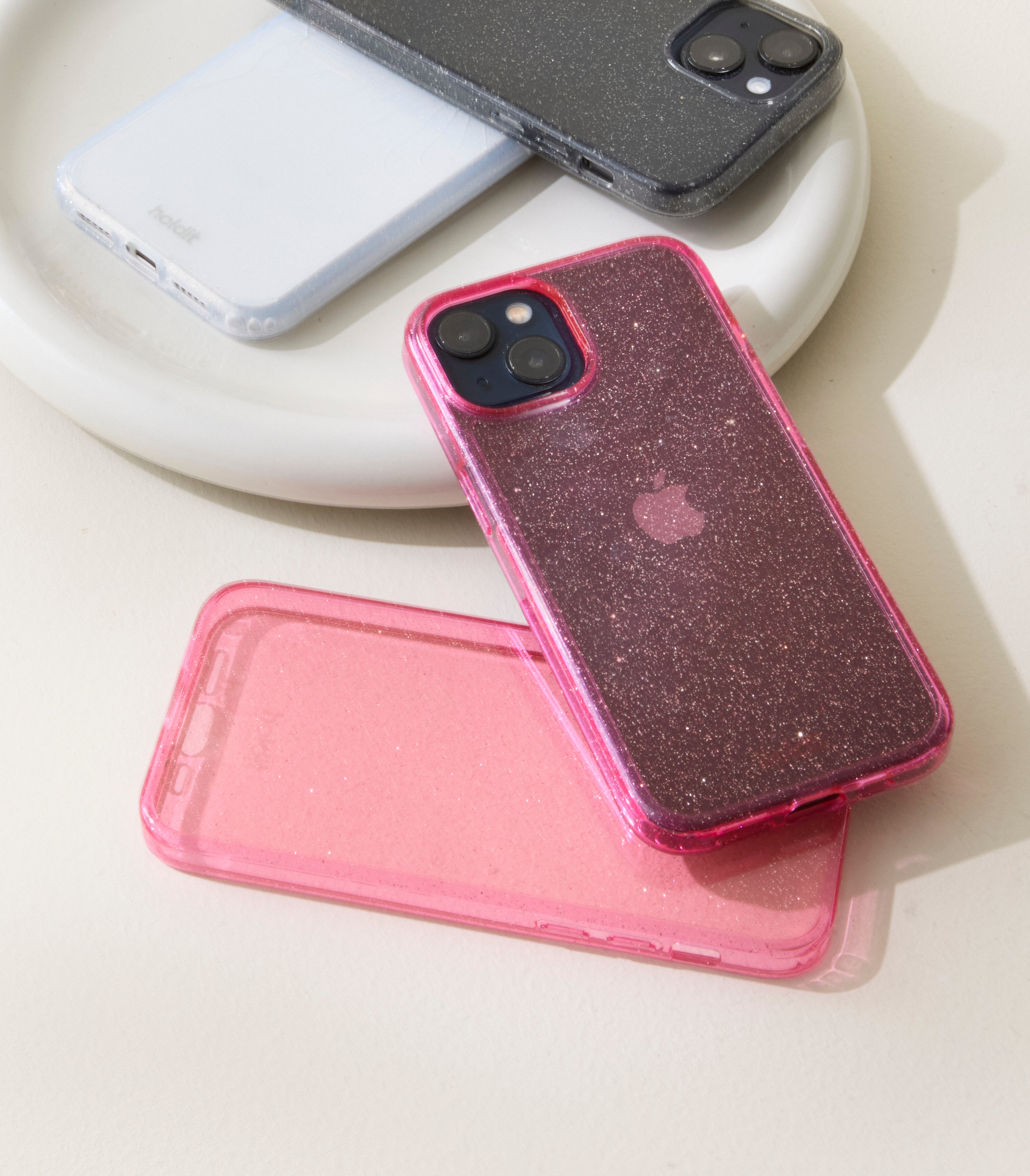 Holdit  Glitter iPhone cover - Pink