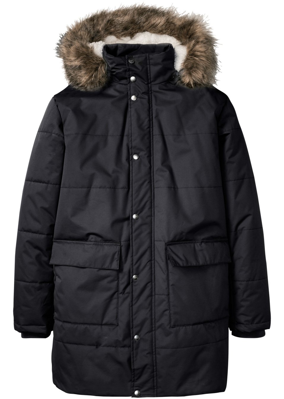 Veste hiver matelassée longue avec polyester recyclé