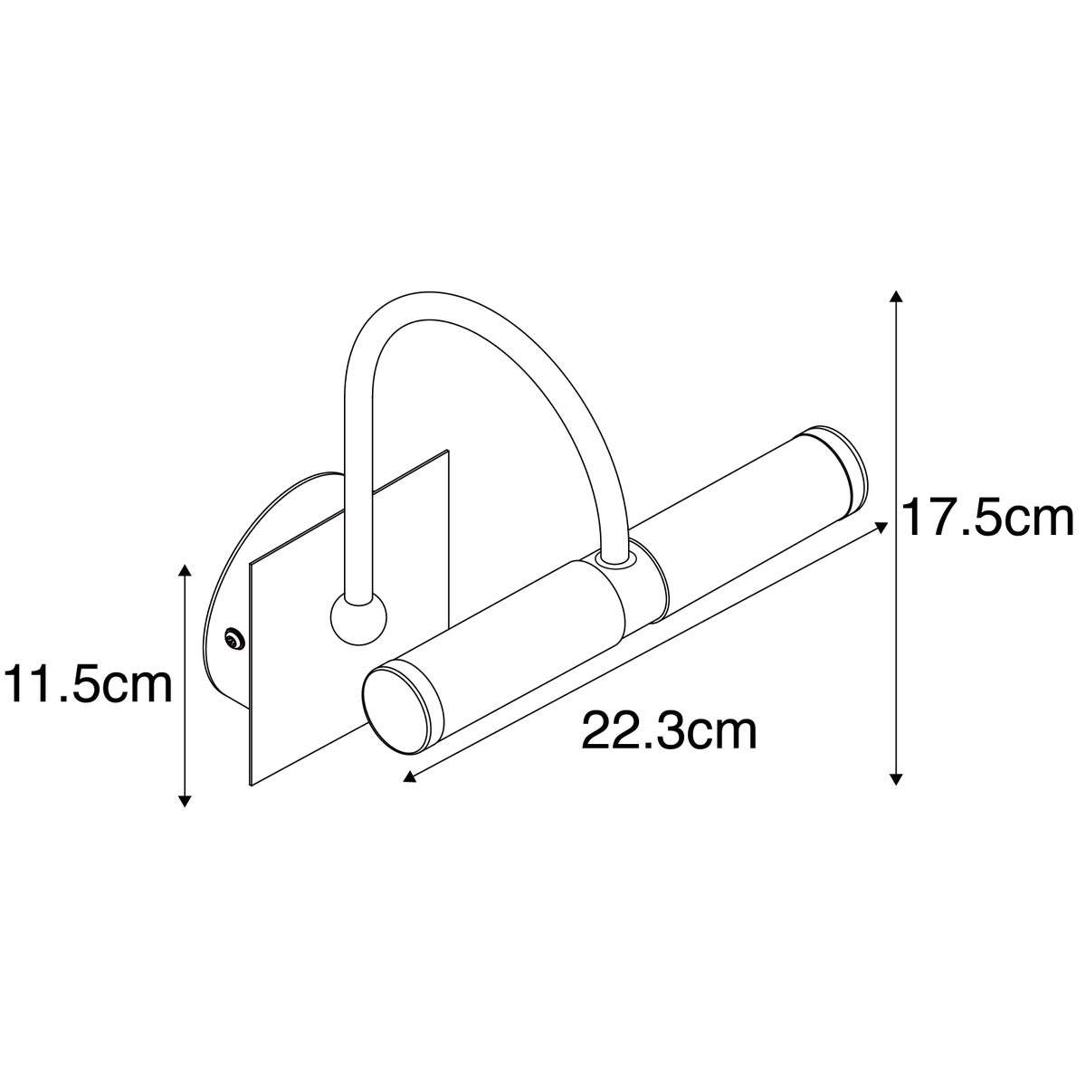 Klassieke zwarte wandlamp IP44 2-lichts - Bath Arc