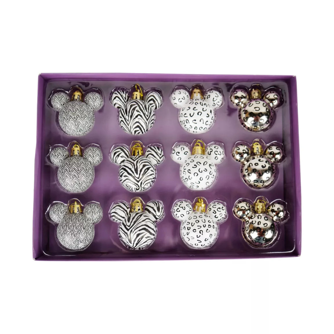 Coffret de 12 boules de Noël (D30 mm) Disney Mickey sauvage
