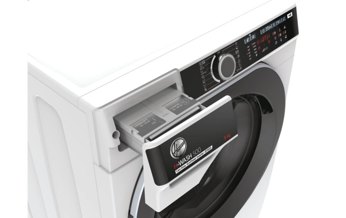 Waschmaschine HWPD 69AMBC/1-S H-WASH 500 Links<br>Frontloader mit 9 kg Ladekapazität