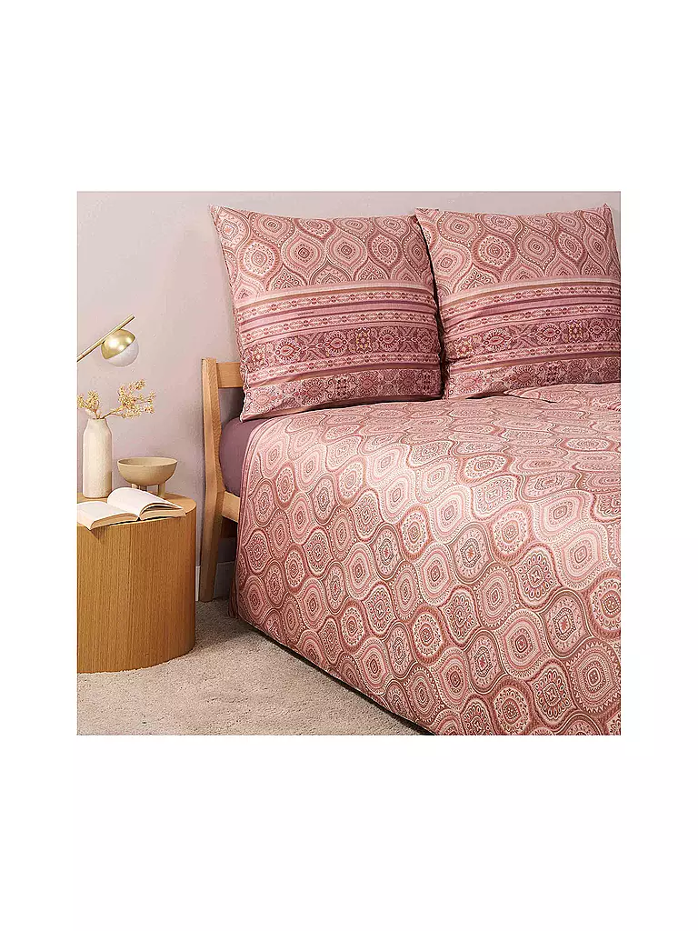 BASSETTI Satin Bettwäsche HANBURY 70x90cm/140x200cm Berry beere