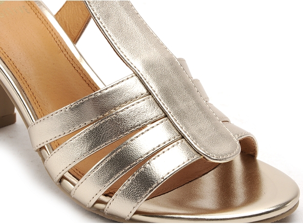 Fugitive nu pieds talons femme soana or