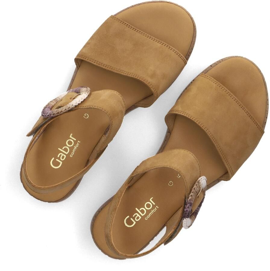 Gabor 706 Sandalen Met Sleehak Dames Camel