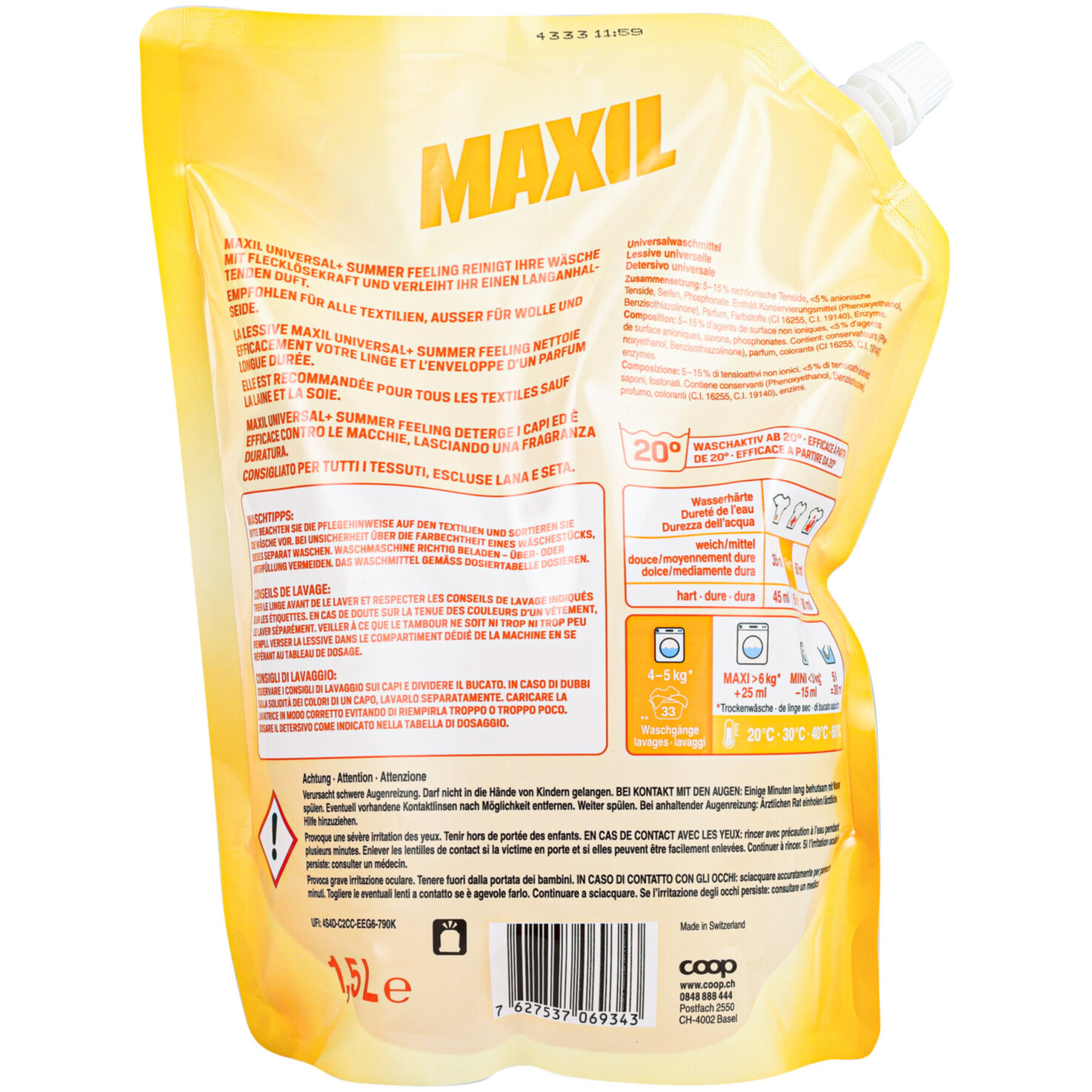 Maxil Universal+ Summer Feeling 33 Waschgänge