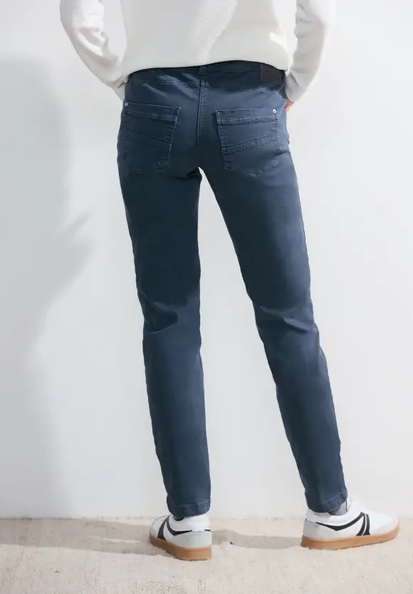 Slim Fit Baumwollhose - casual denim blue